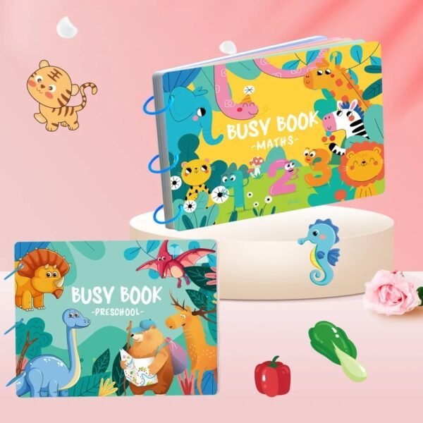 My First Farm Book – colorful Montessori-style soft fabric book for toddlers with farm animals, interactive flaps, and finger play activities